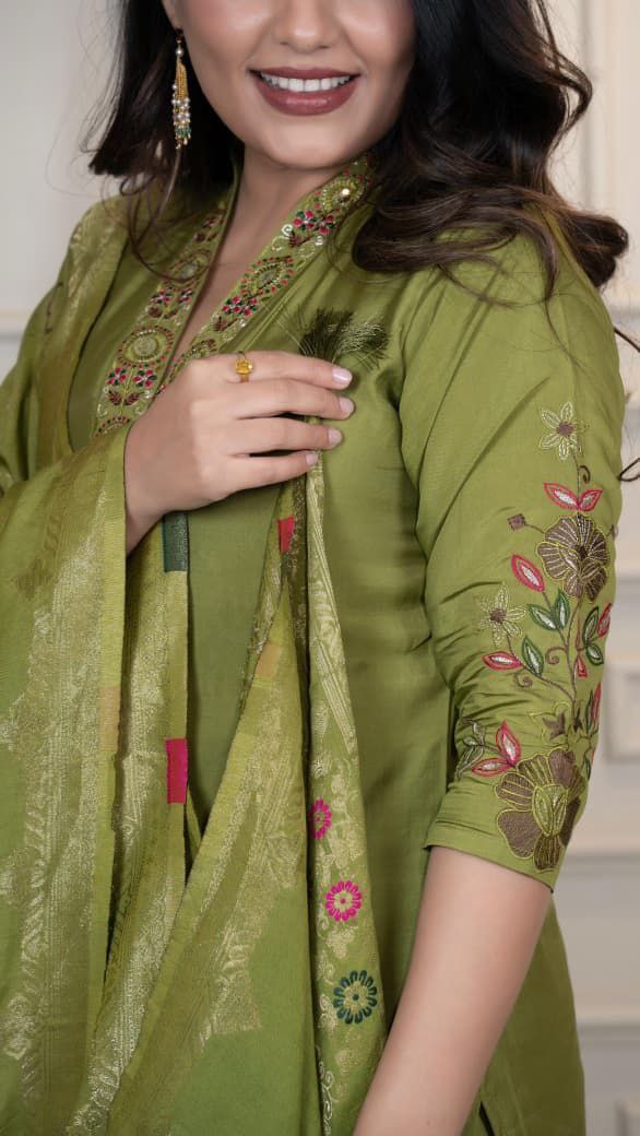 New Designers Kurti Pent Dupatta Set