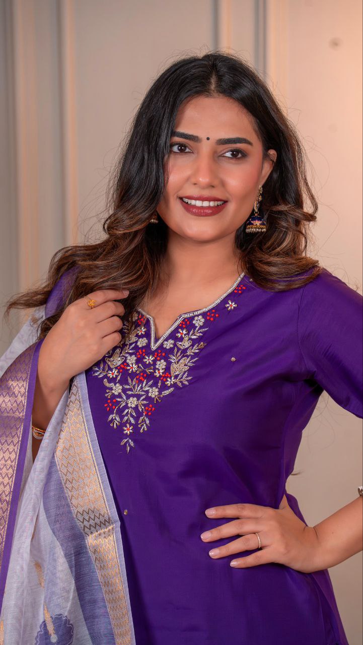 New Designers Kurti Pent Dupatta Set