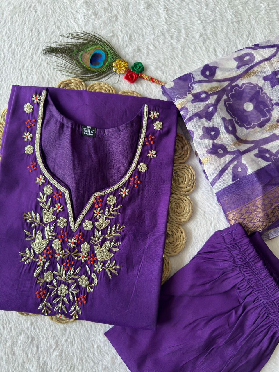 New Designers Kurti Pent Dupatta Set
