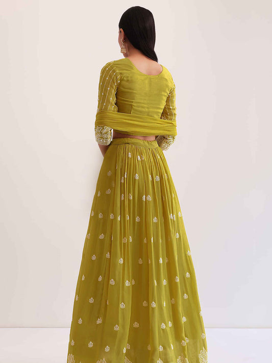 Embellished Semi Stitched Lehenga Choli