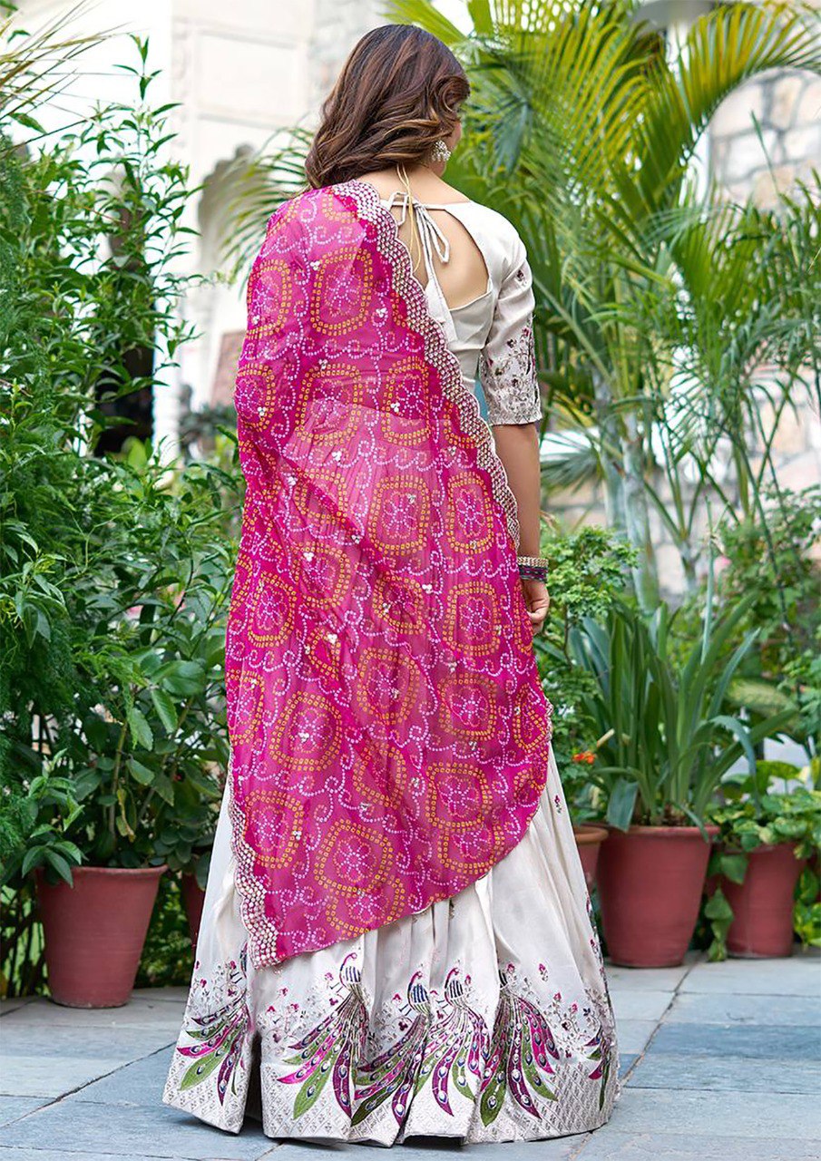Embellished Semi Stitched Lehenga Choli
