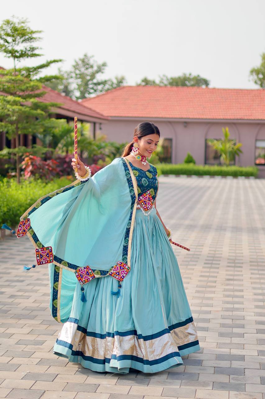 Navratri Special Gamathi Work Lehenga choli๐ฅข๐๐๐๐ฟ
