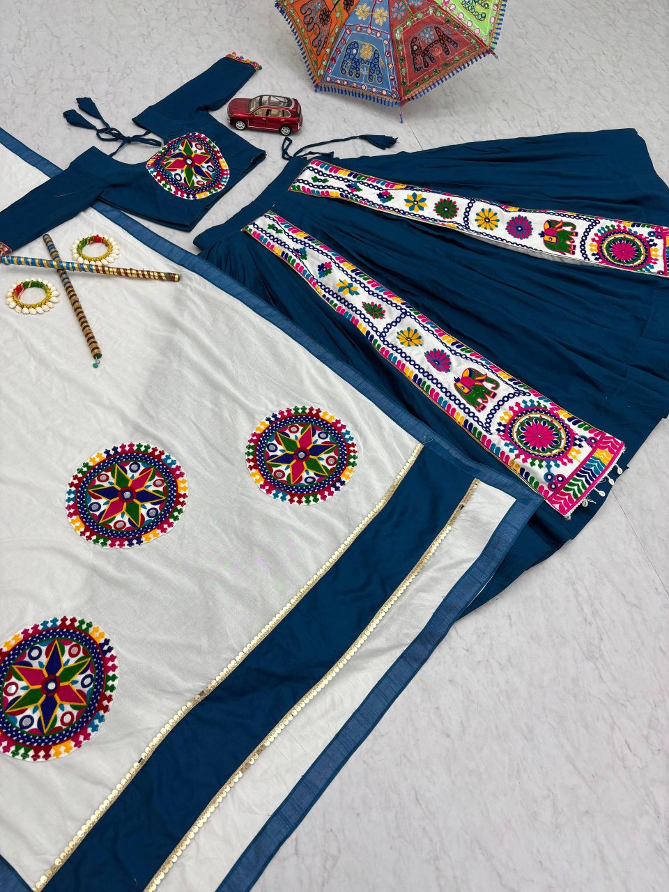 Navratri Special Pure Cotton Lehenga Choli with 6 Meter Big Flair๐๐๐ฅข๐๐ฟ