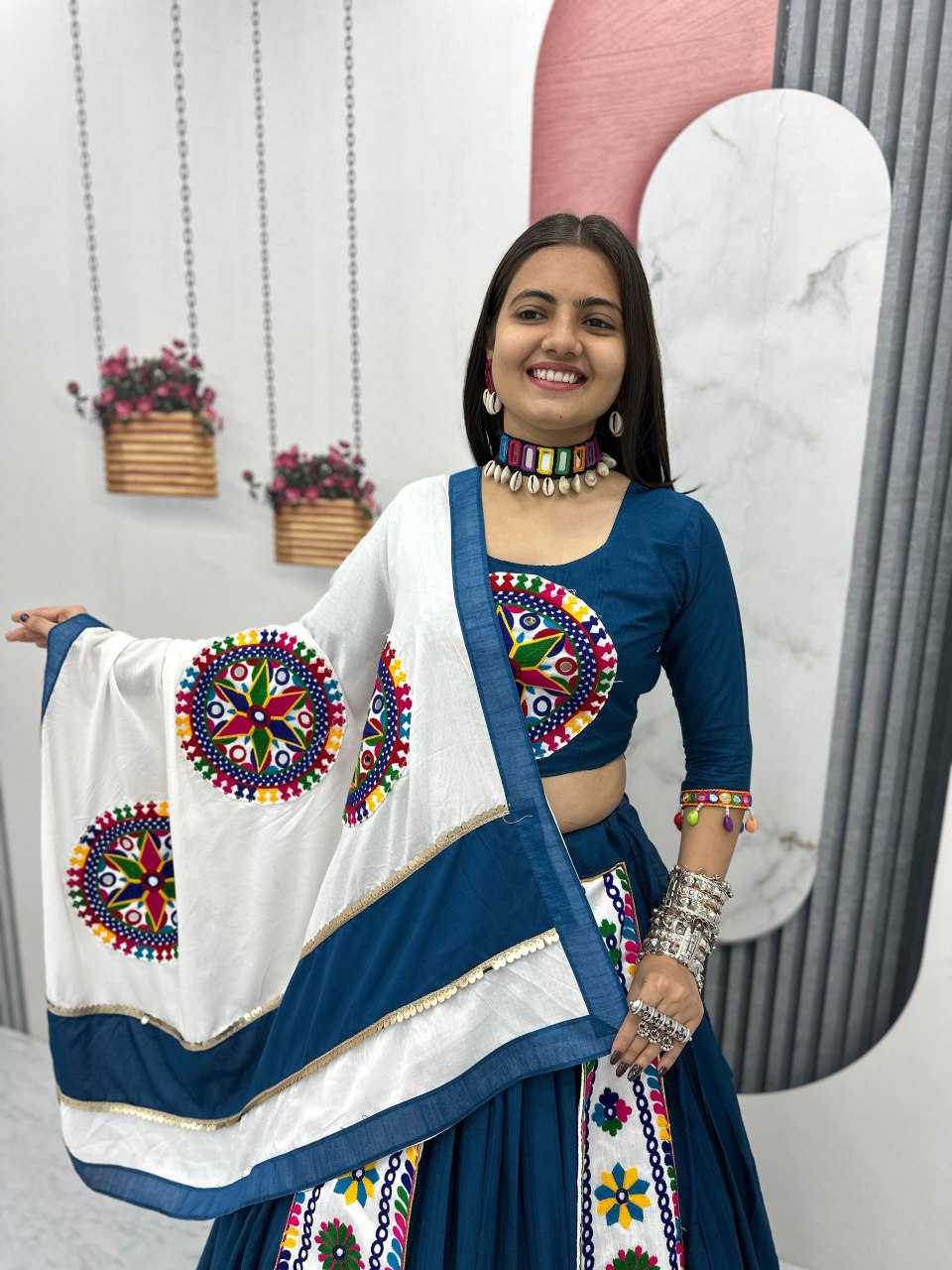 Navratri Special Pure Cotton Lehenga Choli with 6 Meter Big Flair๐๐๐ฅข๐๐ฟ