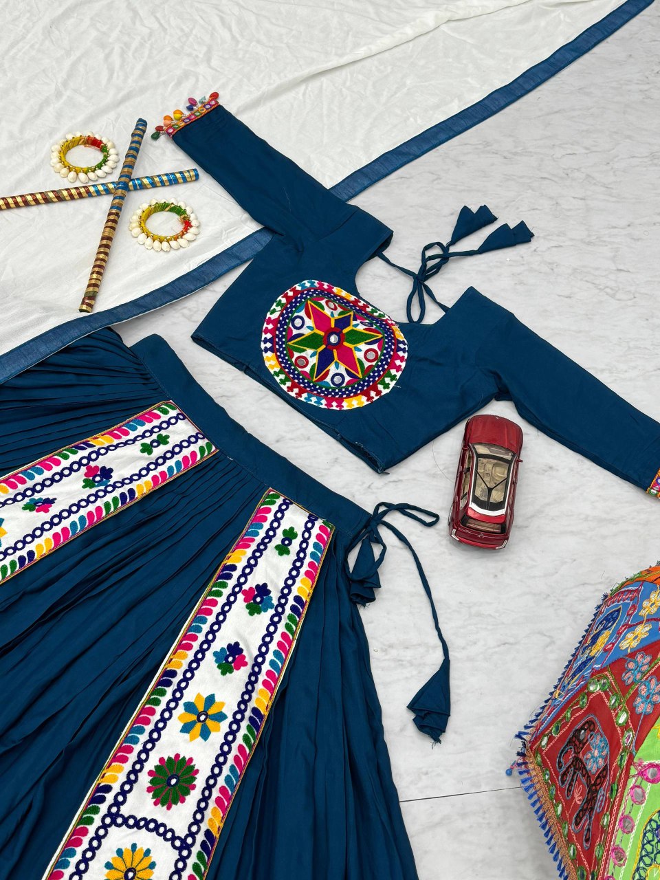 Navratri Special Pure Cotton Lehenga Choli with 6 Meter Big Flair๐๐๐ฅข๐๐ฟ