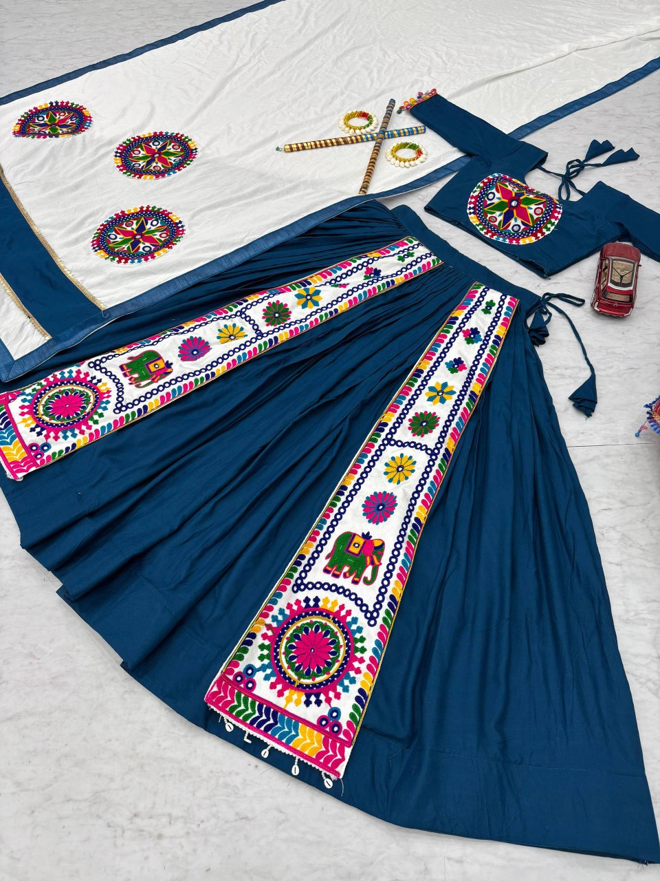 Navratri Special Pure Cotton Lehenga Choli with 6 Meter Big Flair๐๐๐ฅข๐๐ฟ