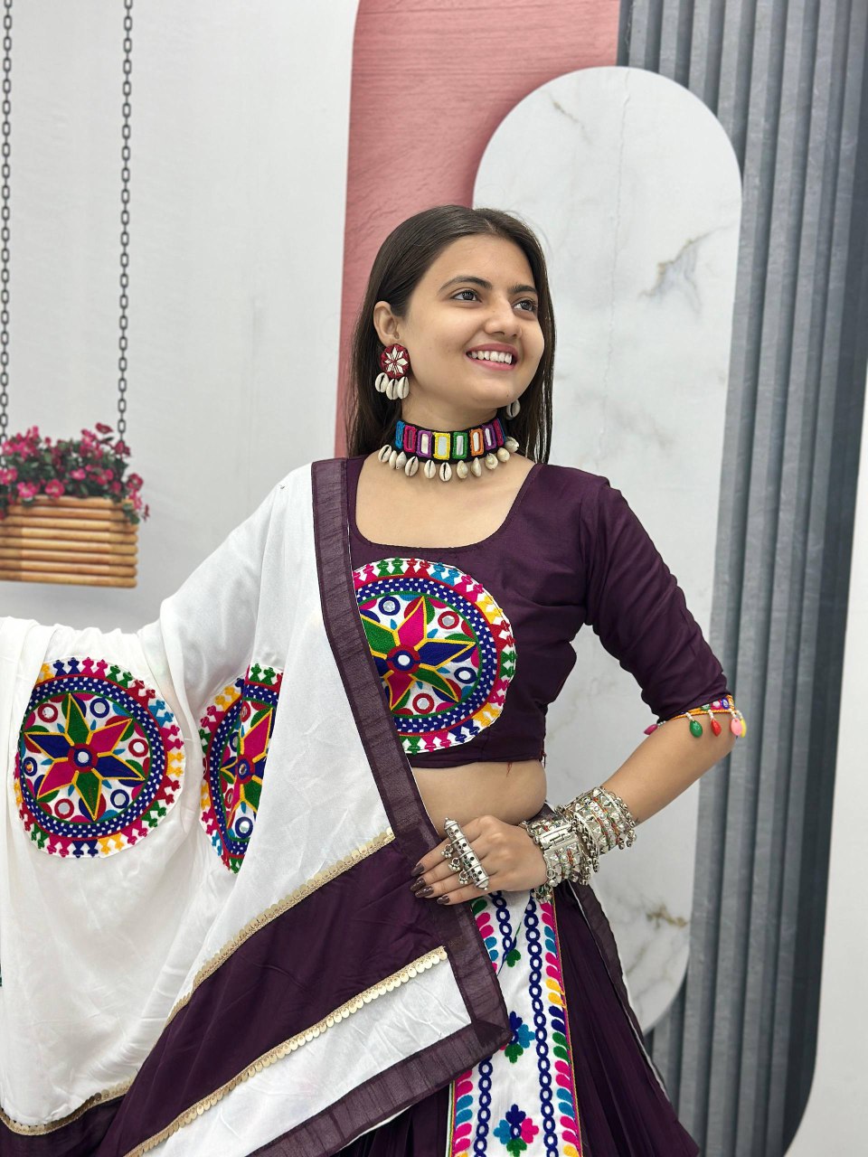 Navratri Special Pure Cotton Lehenga Choli with 6 Meter Big Flair๐๐๐ฅข๐๐ฟ