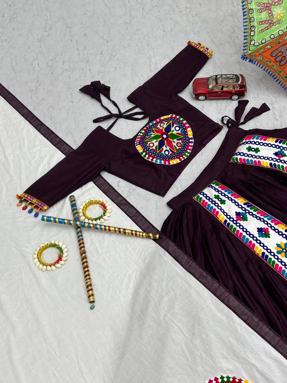 Navratri Special Pure Cotton Lehenga Choli with 6 Meter Big Flair๐๐๐ฅข๐๐ฟ