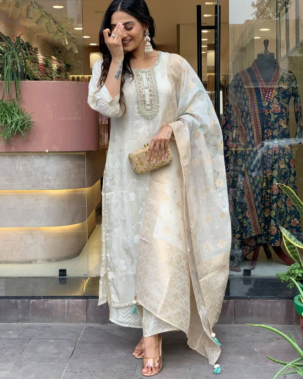 NEW ARIVELLS RASMALAI SUIT SET