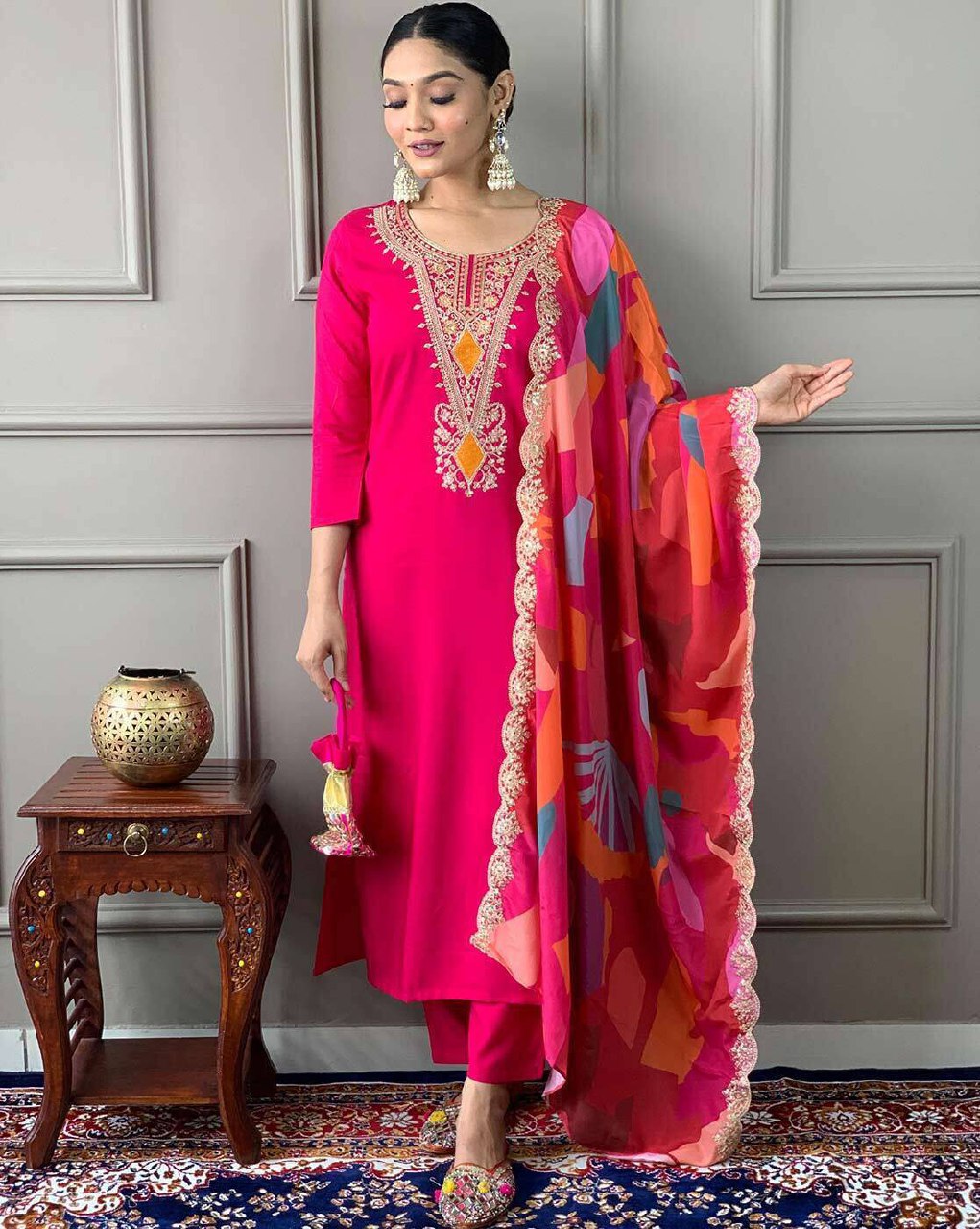Kurta Pant Dupatta Set