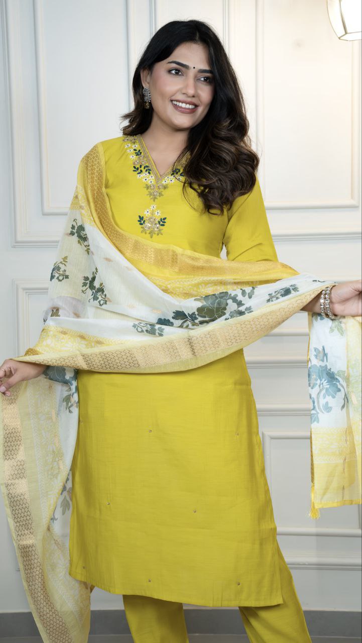 Kurti Pent Dupatta Set