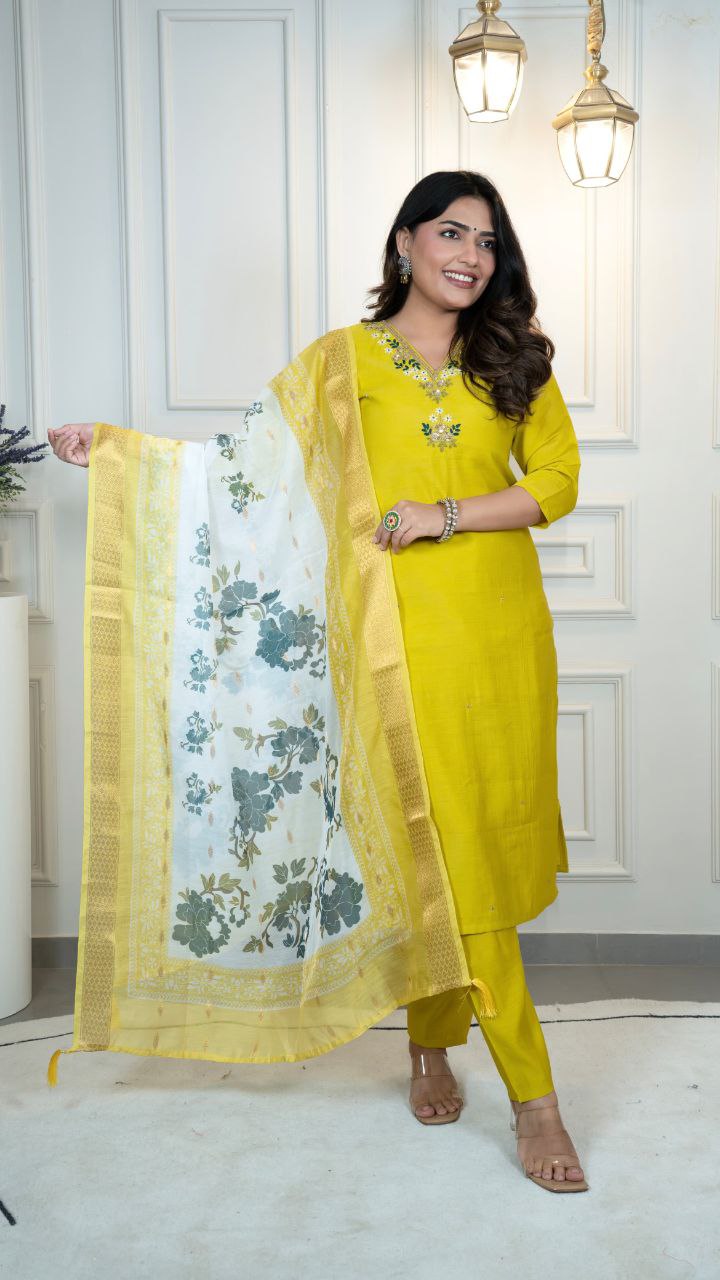 Kurti Pent Dupatta Set