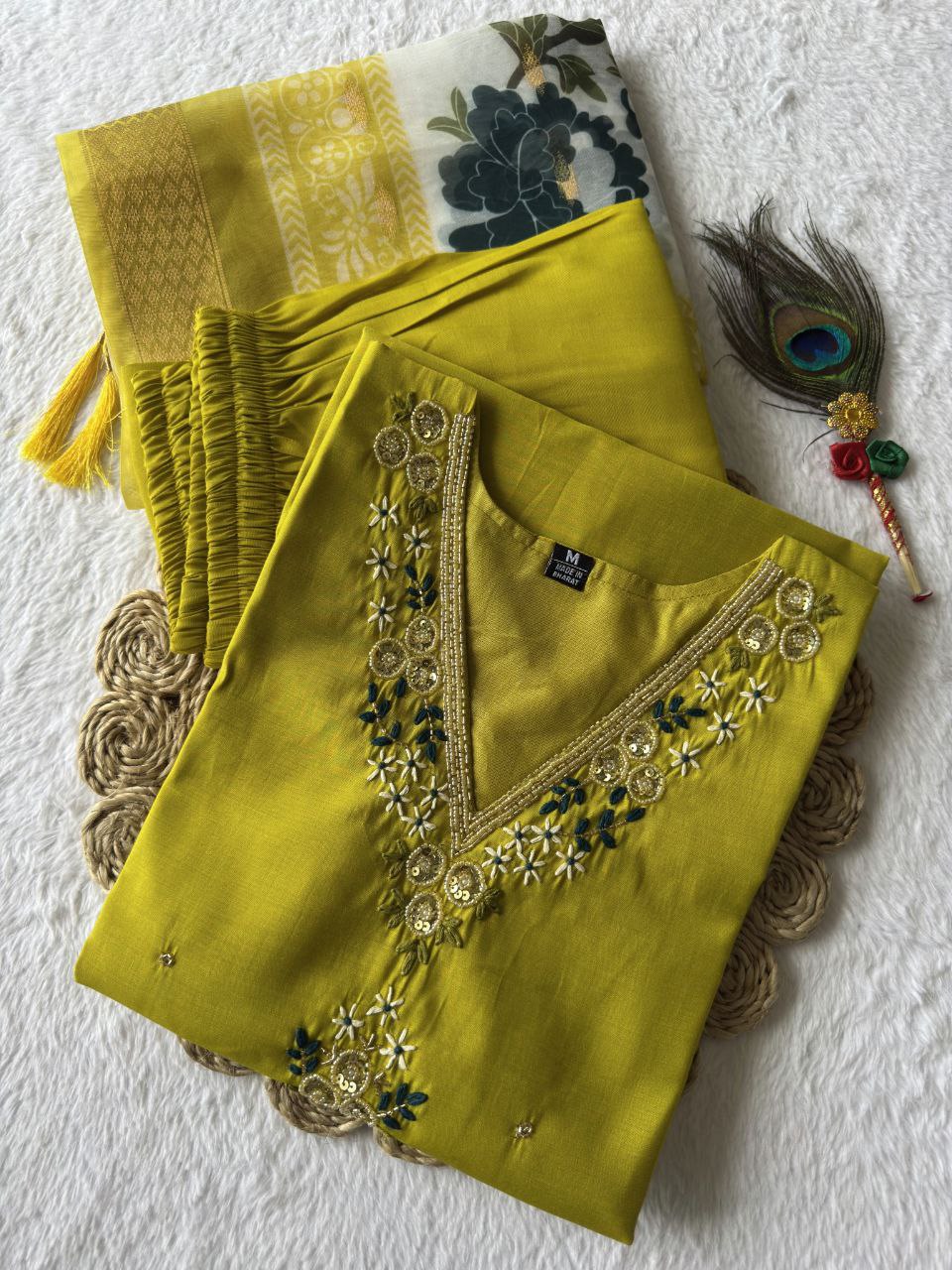 Kurti Pent Dupatta Set