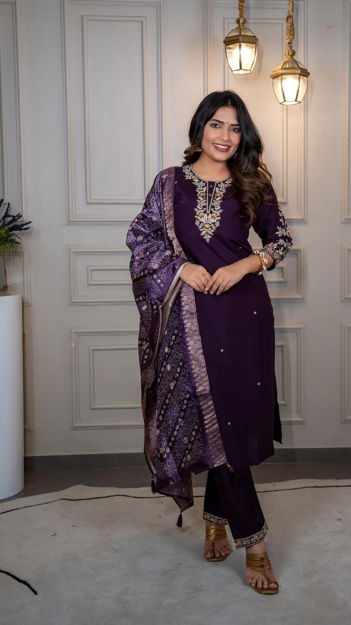 Kurti Pent Dupatta Set