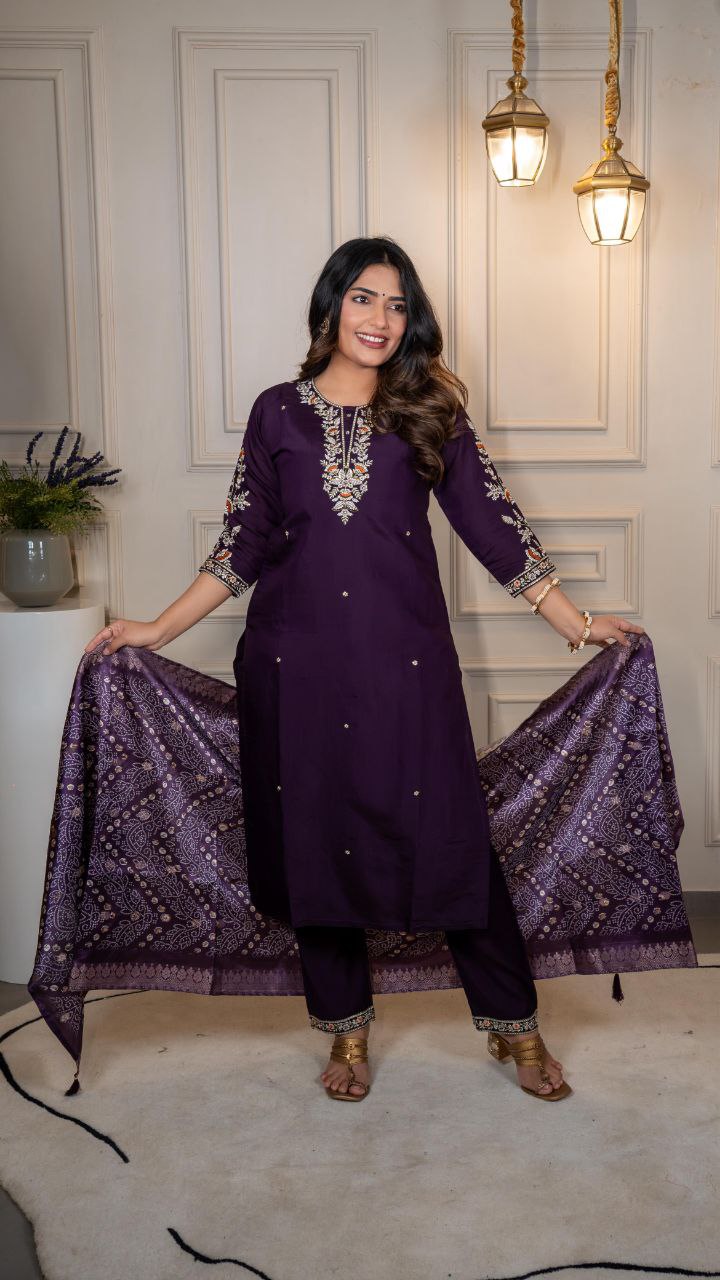 Kurti Pent Dupatta Set
