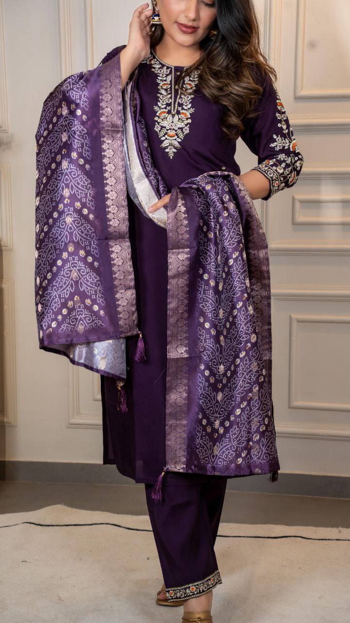 Kurti Pent Dupatta Set
