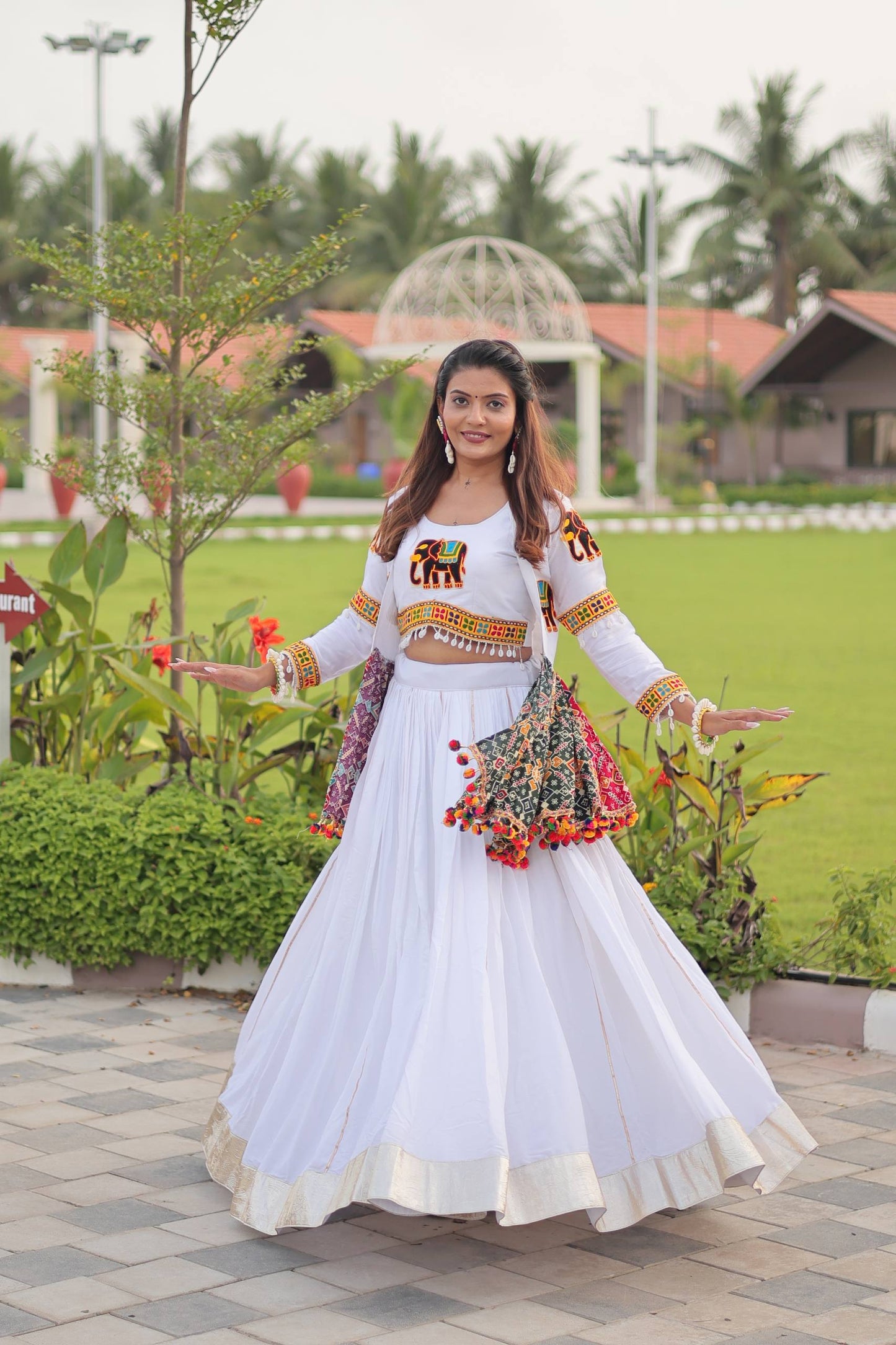 Navratri Special Gamathi Work Lehenga choli