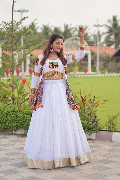 Navratri Special Gamathi Work Lehenga choli