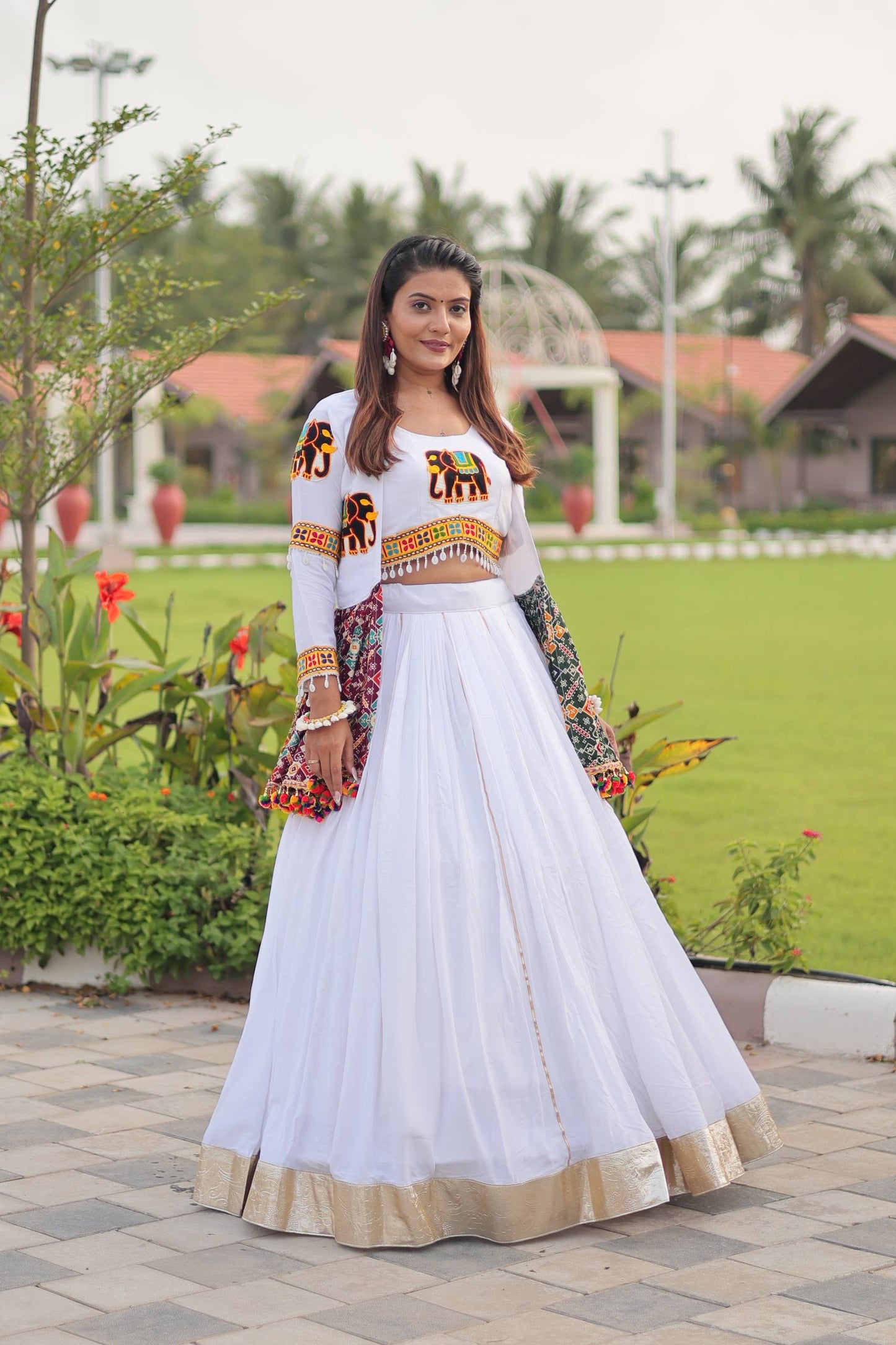 Navratri Special Gamathi Work Lehenga choli