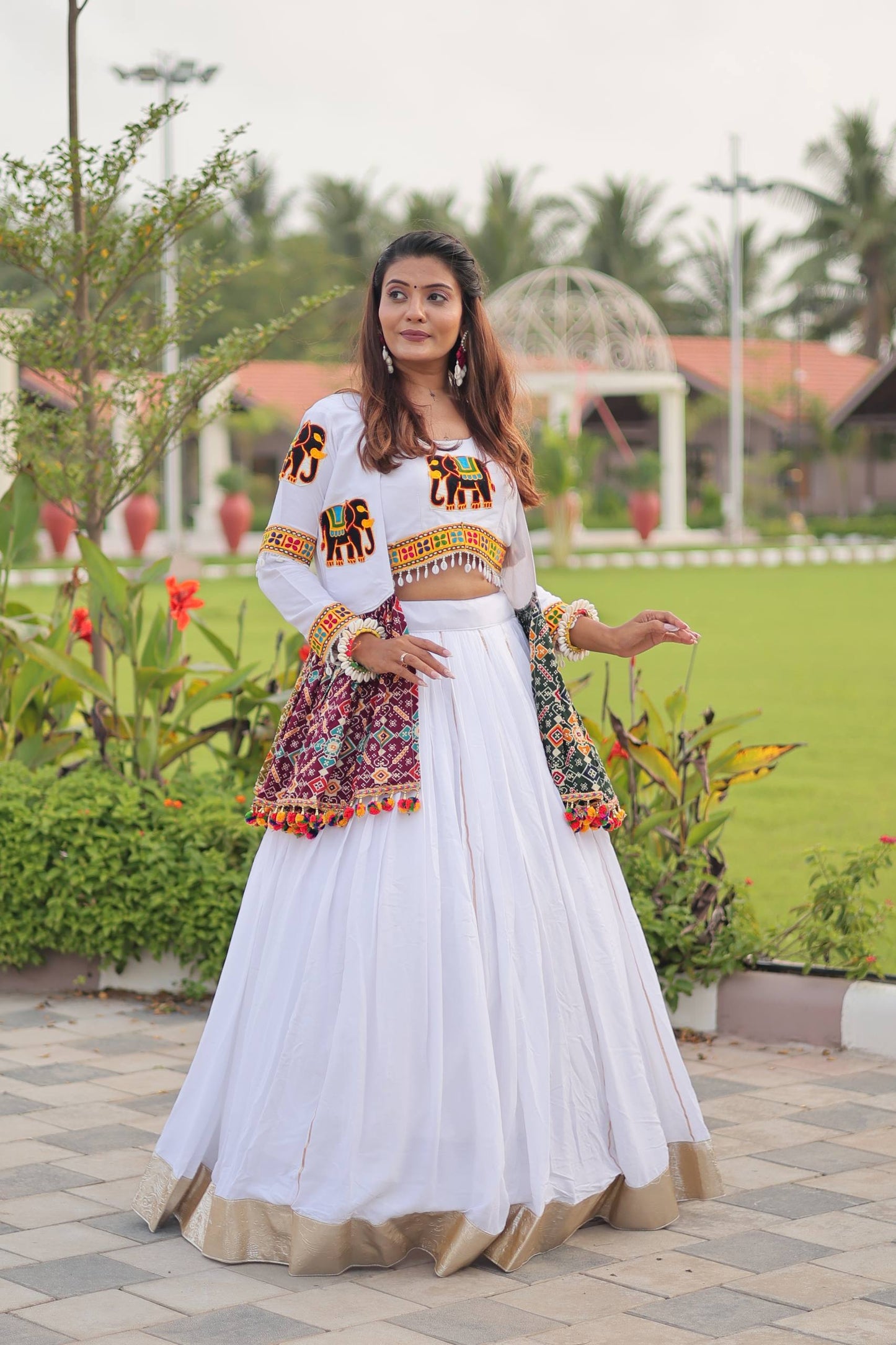 Navratri Special Gamathi Work Lehenga choli