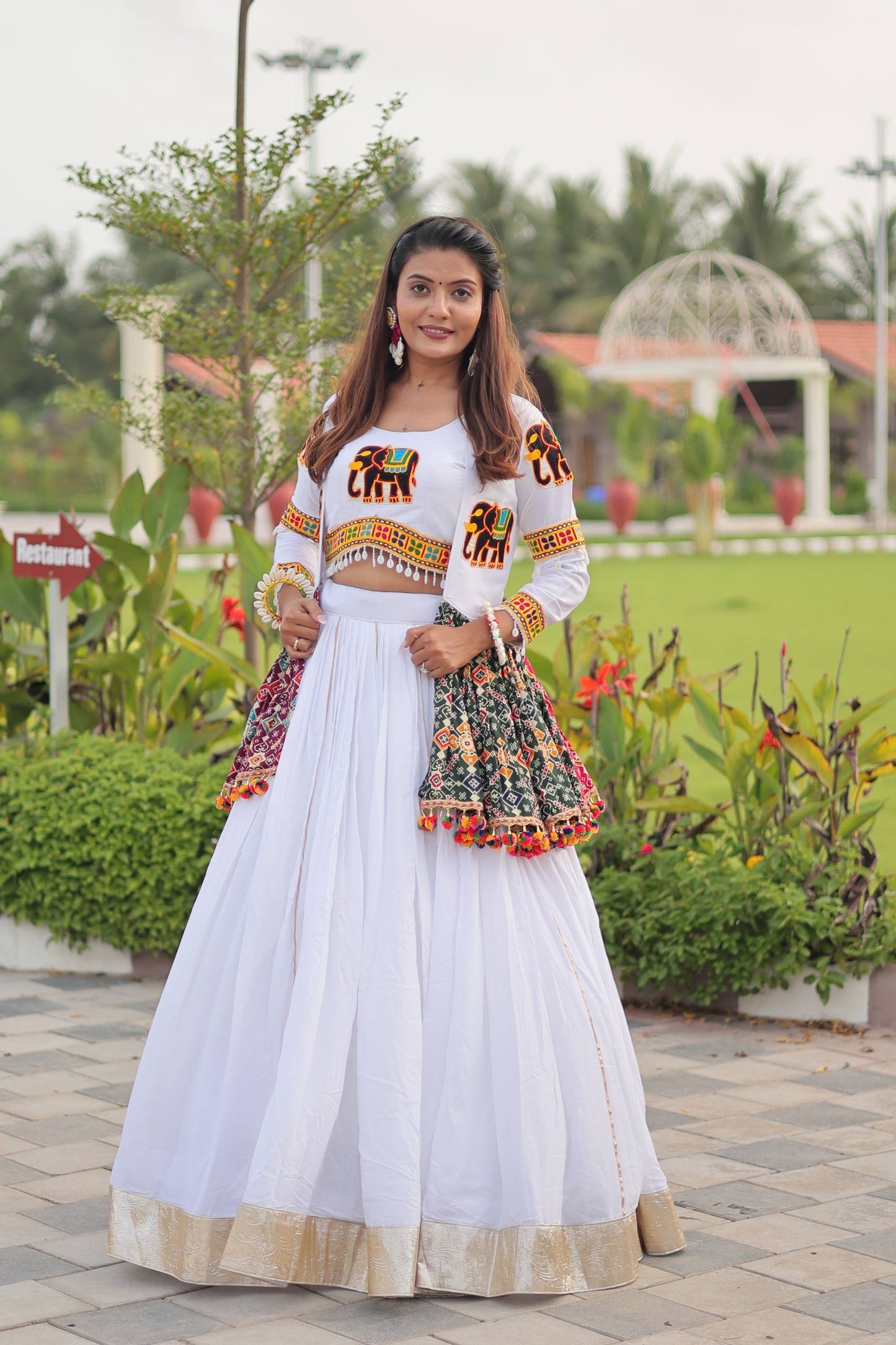 Navratri Special Gamathi Work Lehenga choli