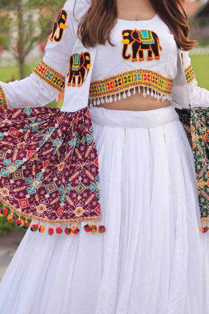 Navratri Special Gamathi Work Lehenga choli