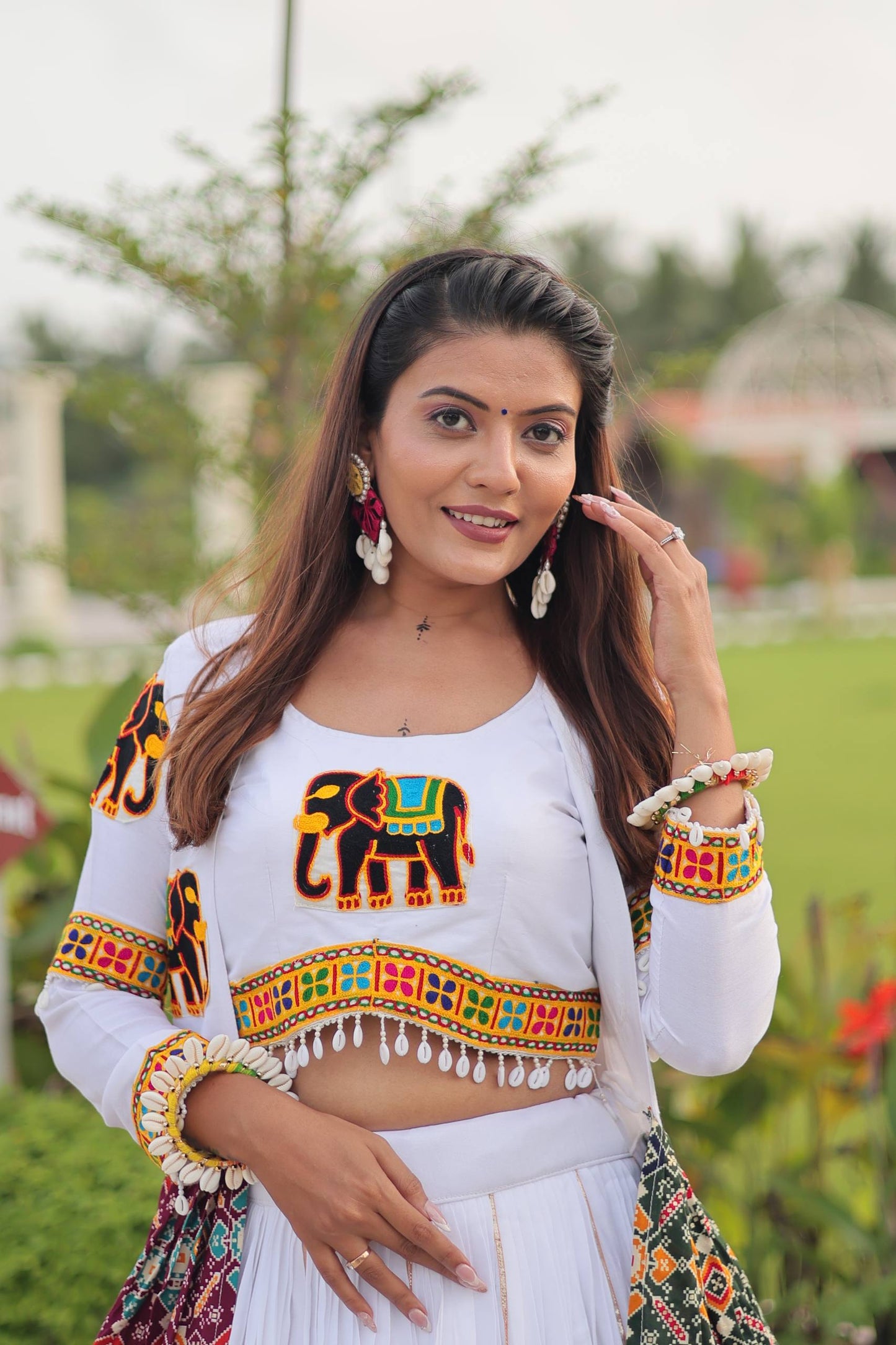 Navratri Special Gamathi Work Lehenga choli