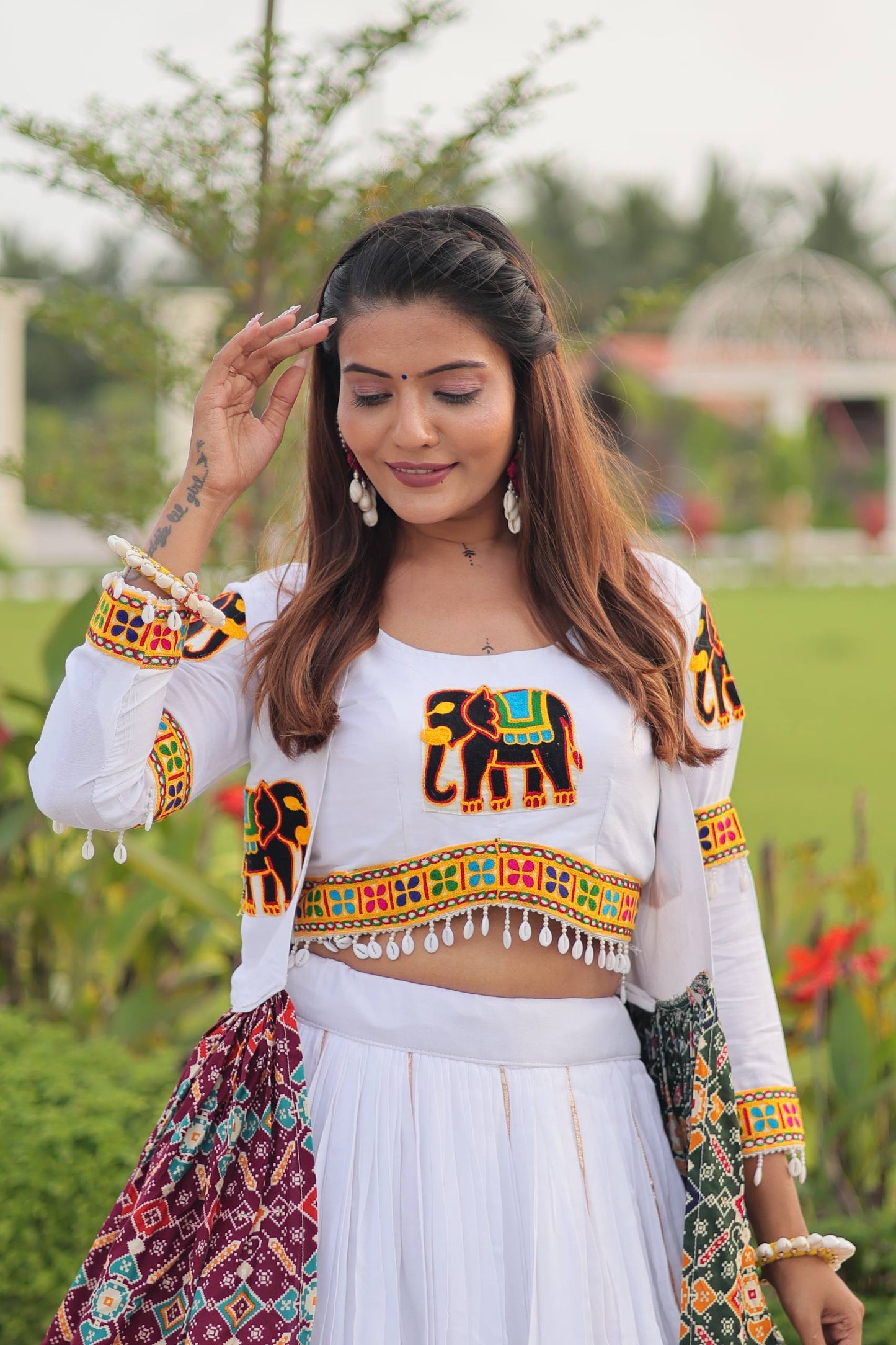 Navratri Special Gamathi Work Lehenga choli
