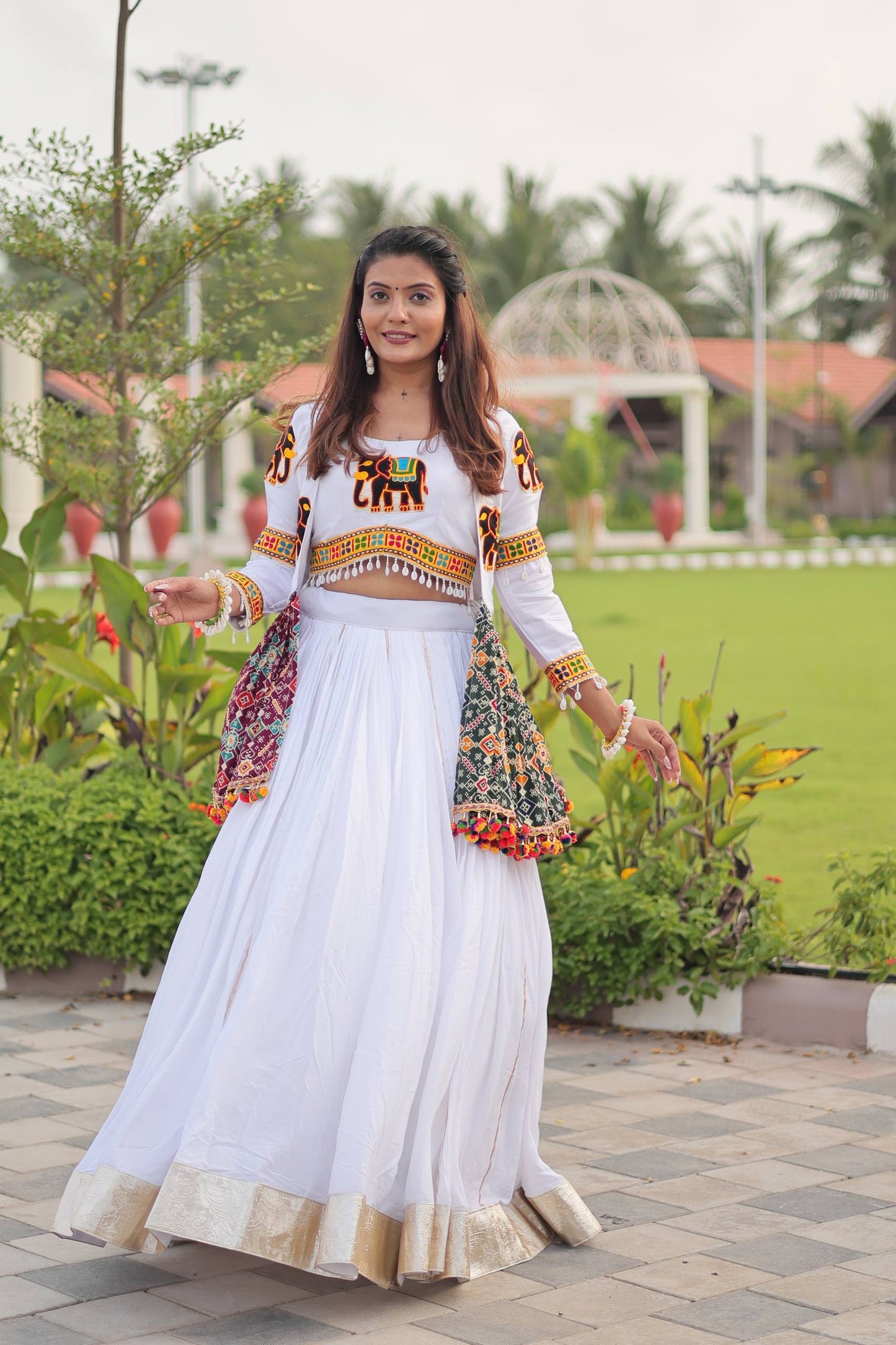 Navratri Special Gamathi Work Lehenga choli