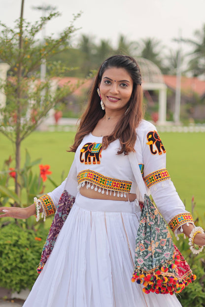 Navratri Special Gamathi Work Lehenga choli