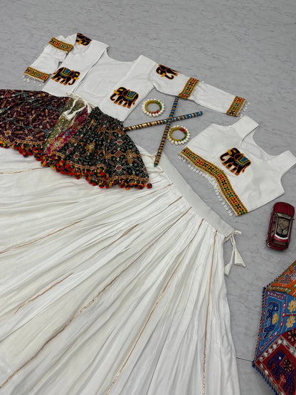 Navratri Special Gamathi Work Lehenga choli
