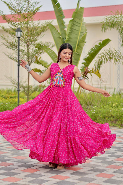 Navratri Special Gamathi Work Gown