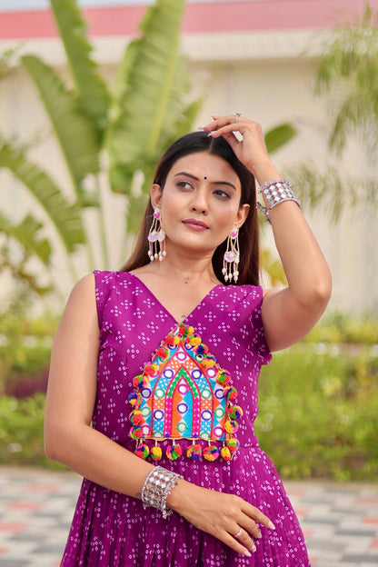 Navratri Special Gamathi Work Gown