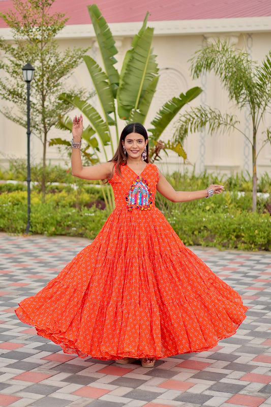 Navratri Special Gamathi Work Gown