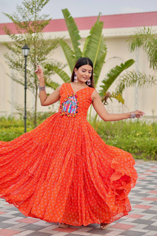 Navratri Special Gamathi Work Gown