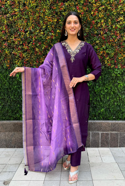 New Designers Kurti Pent Dupatta Set