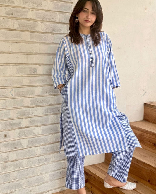 Premium Fine Cotton 60 60 Co-Ord Style Kurti Pant Set🌼🌼