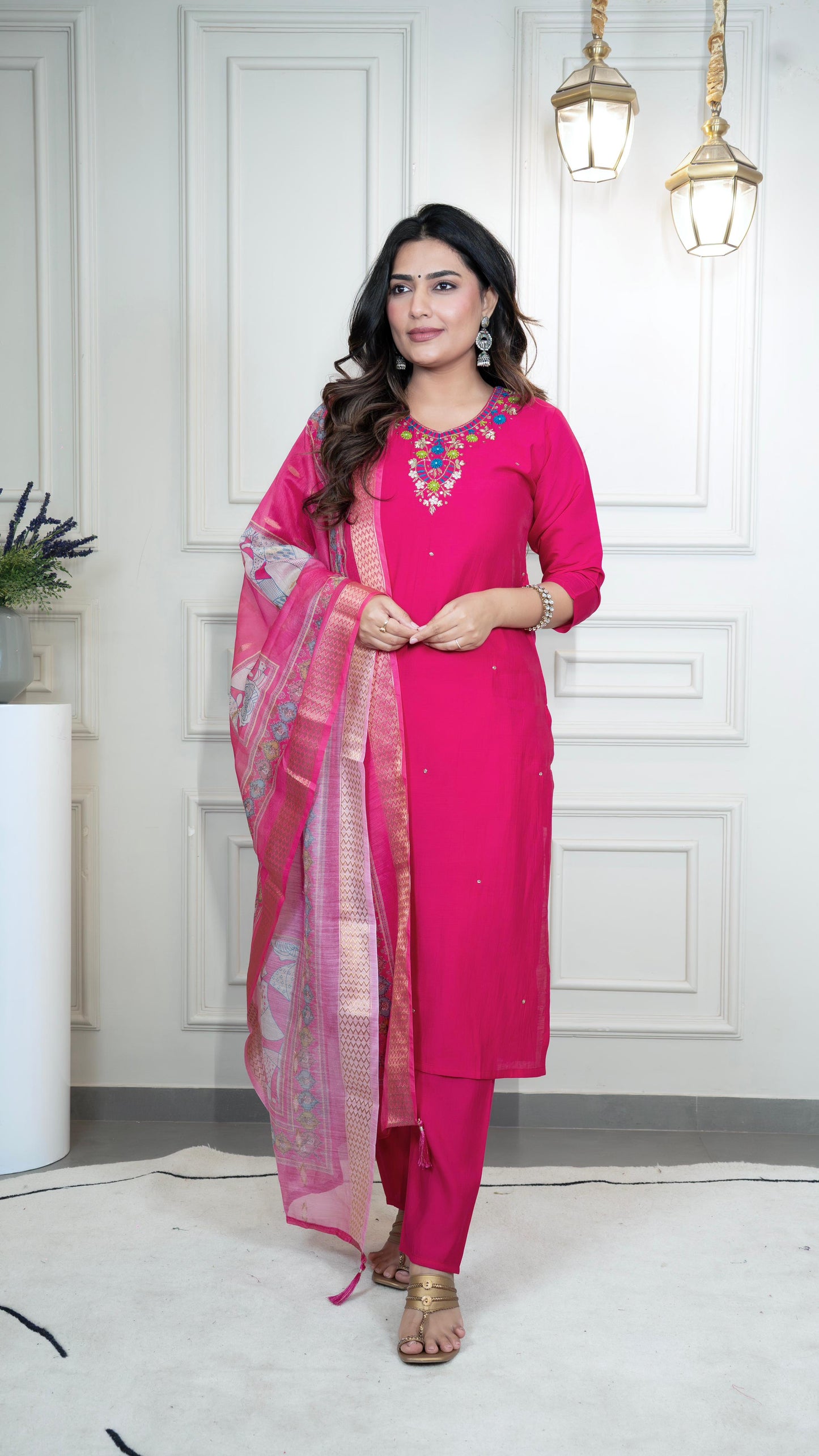 New Designers Kurti Pent Dupatta Set