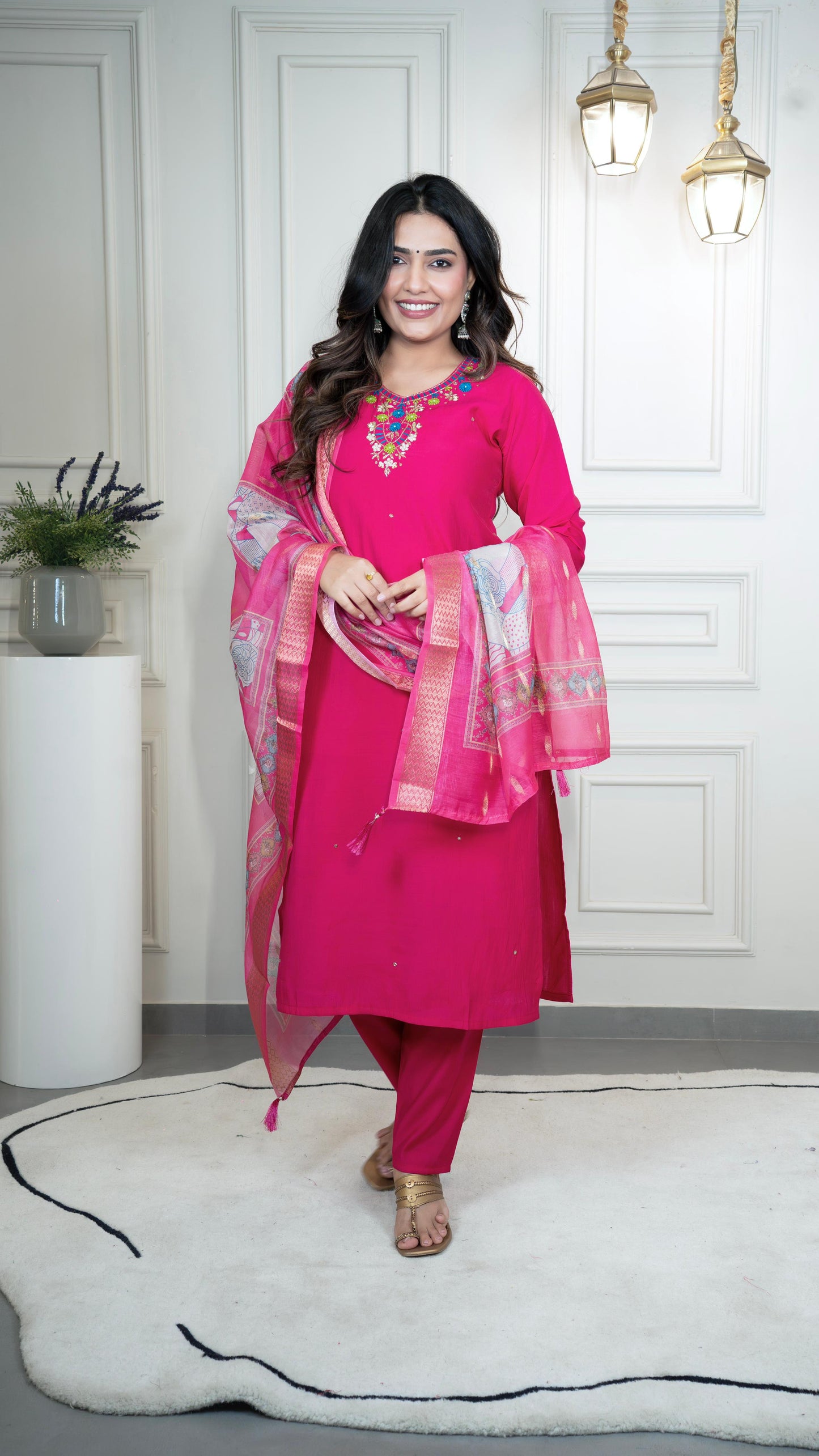 New Designers Kurti Pent Dupatta Set