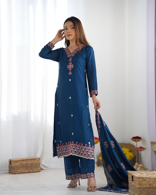 Party Wear Look Top-Bottom and Dupatta With Heavy Embroidery Work*💥👗