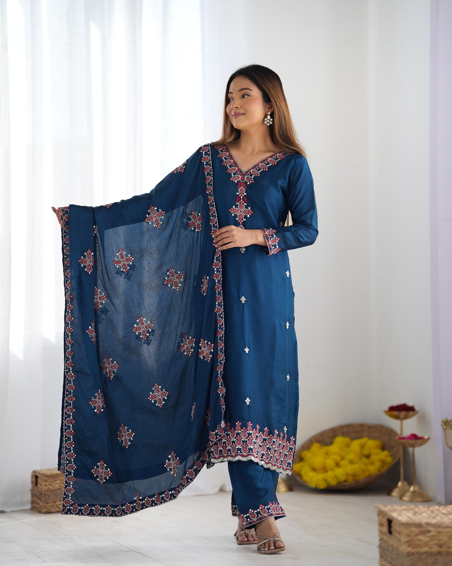 Party Wear Look Top-Bottom and Dupatta With Heavy Embroidery Work*💥👗