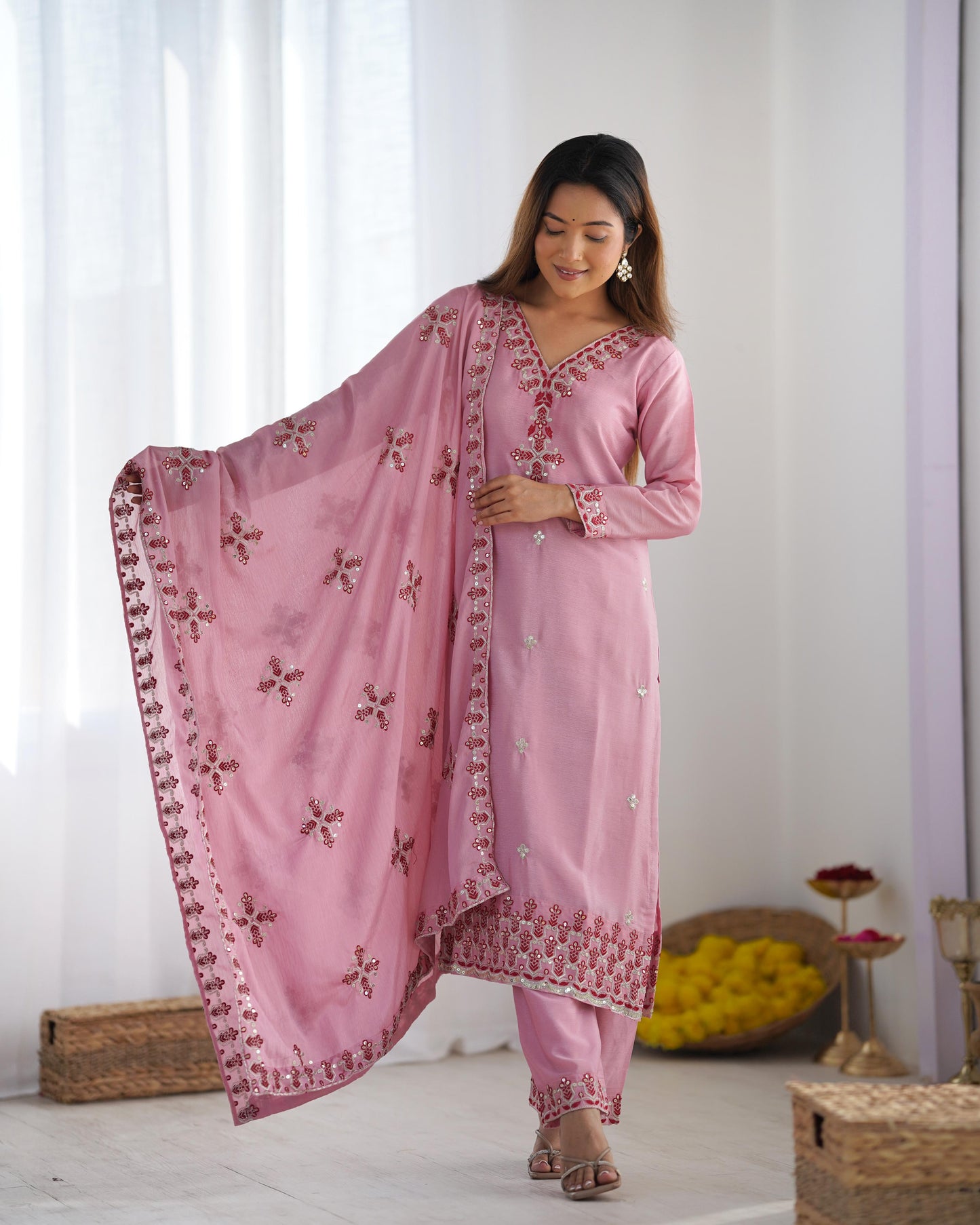 Party Wear Look Top-Bottom and Dupatta With Heavy Embroidery Work*💥👗