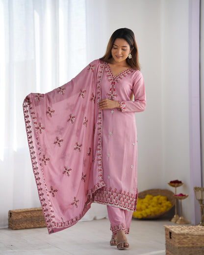 Party Wear Look Top-Bottom and Dupatta With Heavy Embroidery Work*💥👗