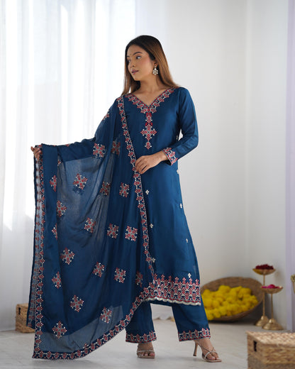 Party Wear Look Top-Bottom and Dupatta With Heavy Embroidery Work*💥👗