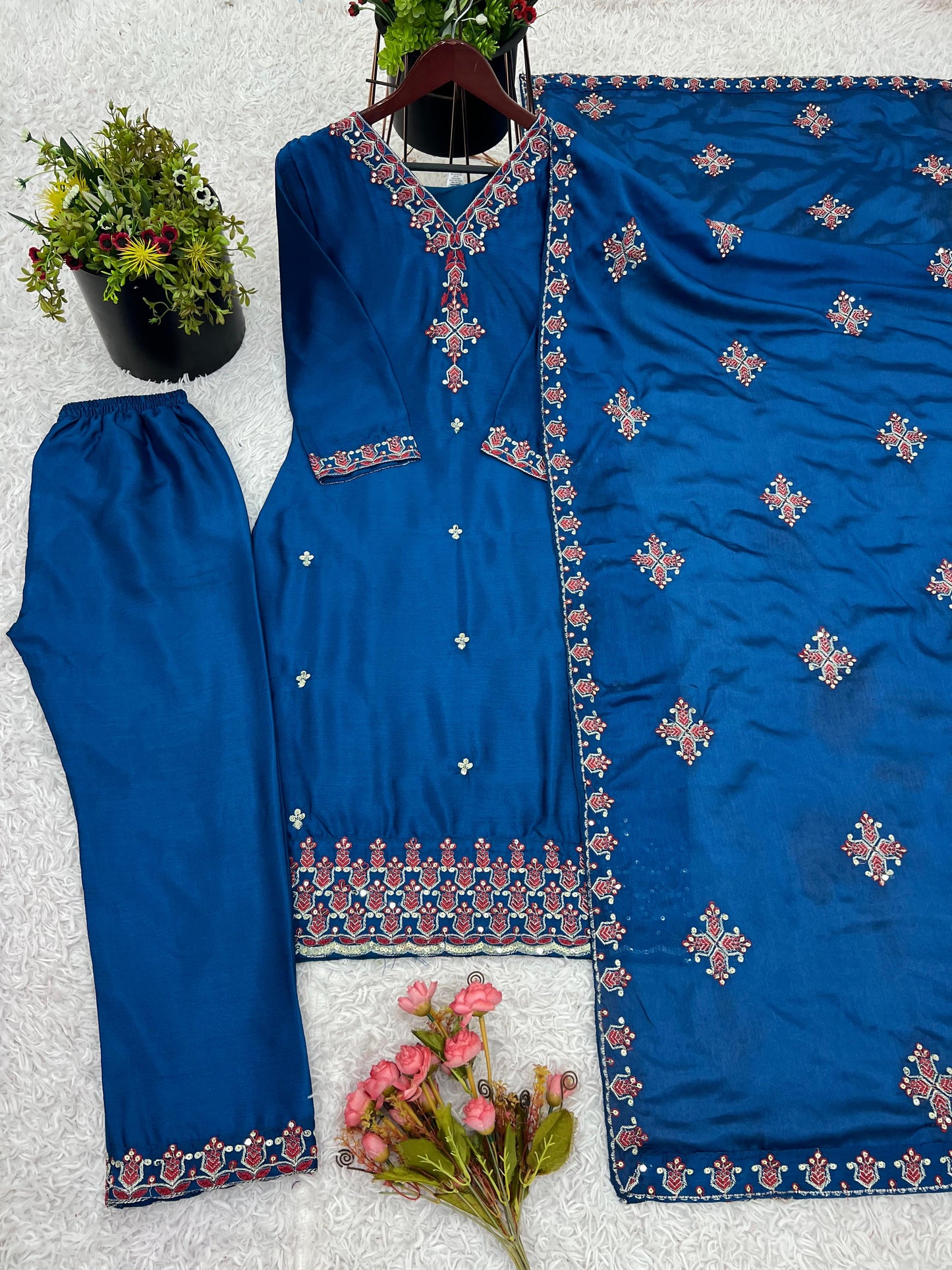Party Wear Look Top-Bottom and Dupatta With Heavy Embroidery Work*💥👗