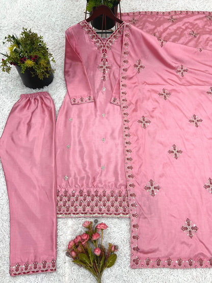 Party Wear Look Top-Bottom and Dupatta With Heavy Embroidery Work*💥👗