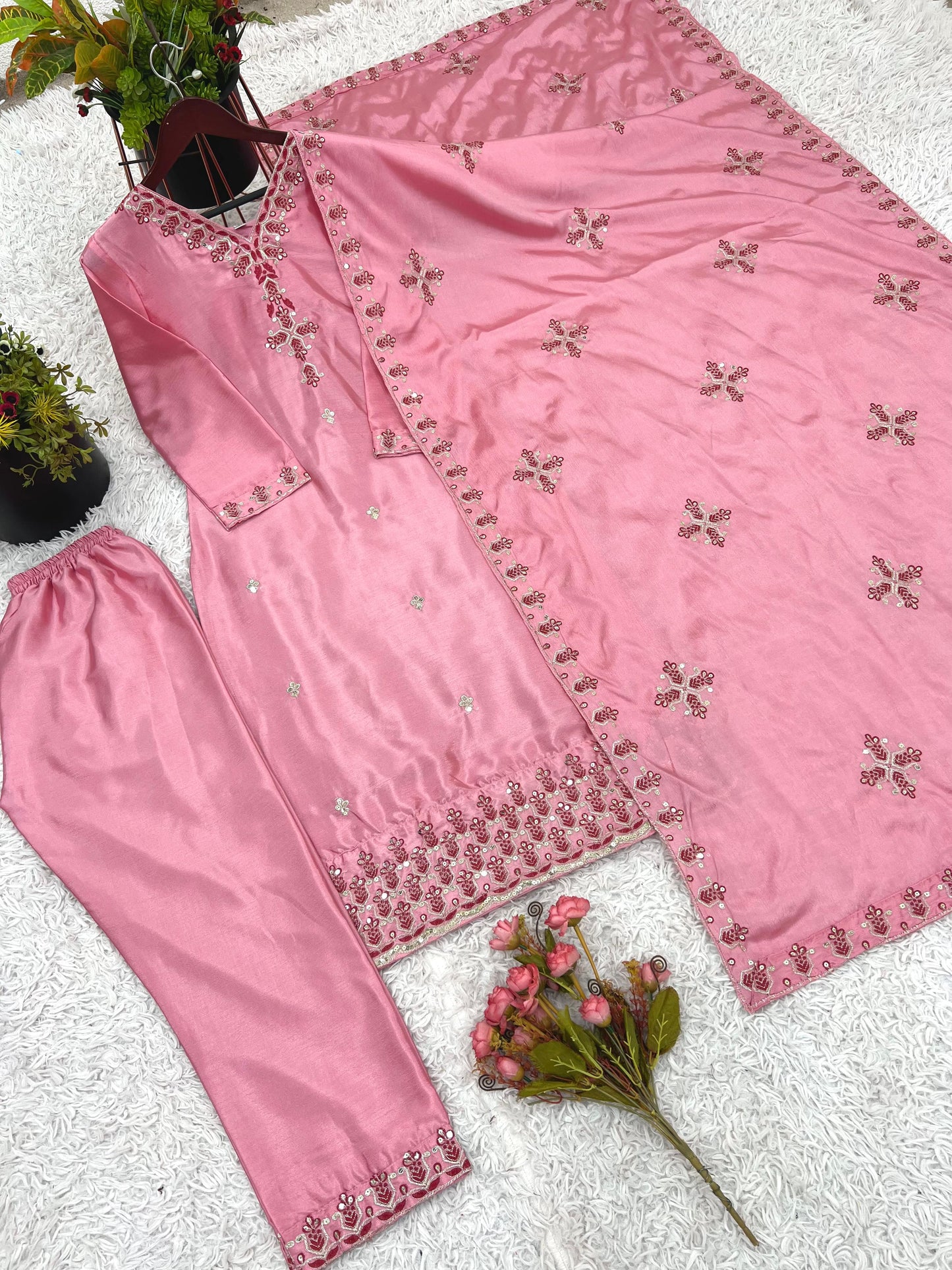 Party Wear Look Top-Bottom and Dupatta With Heavy Embroidery Work*💥👗