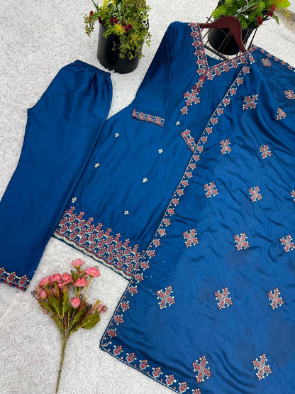 Party Wear Look Top-Bottom and Dupatta With Heavy Embroidery Work*💥👗