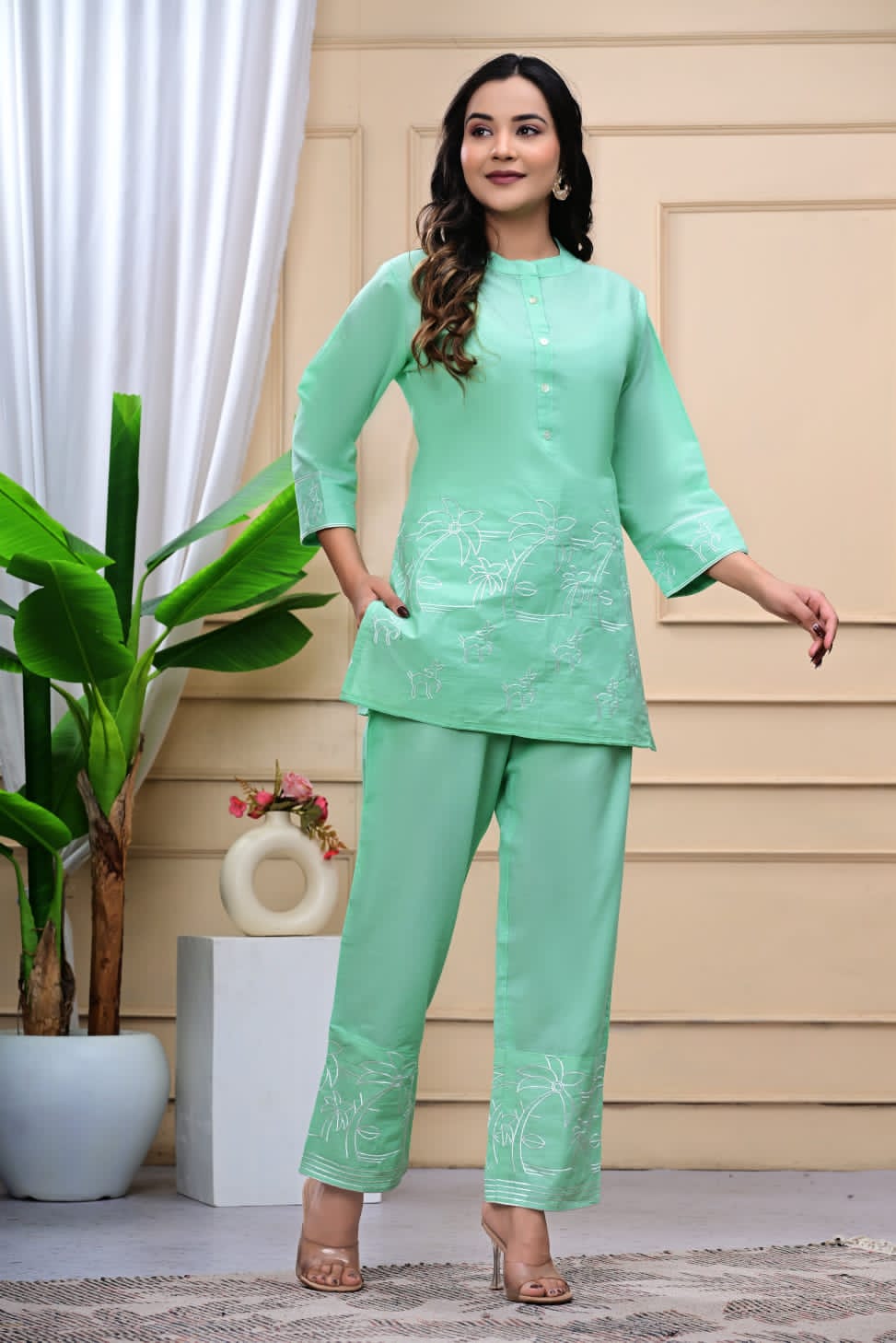 Ladybook Launch New Embroidery Kurti-pant Set for Office and Regular Wear