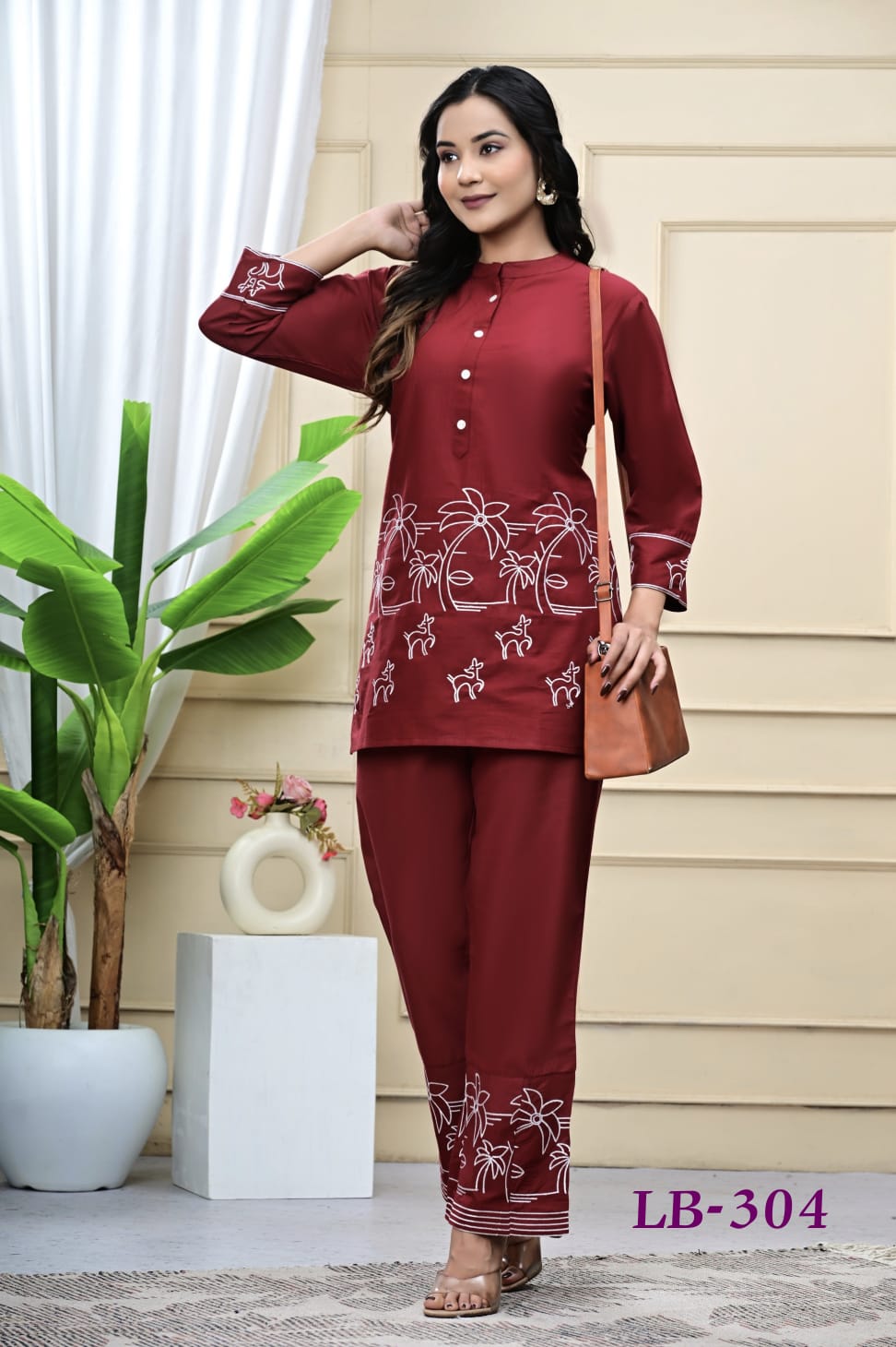 Ladybook Launch New Embroidery Kurti-pant Set for Office and Regular Wear